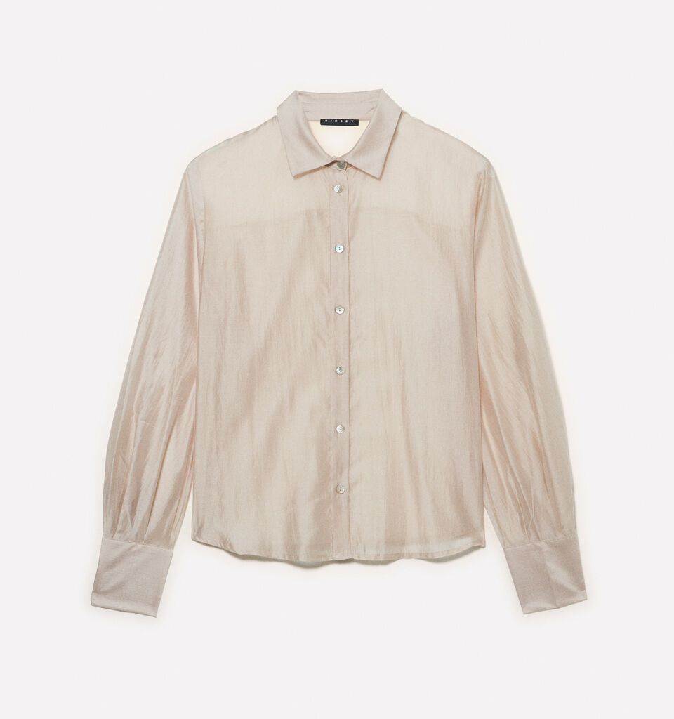 Halbtransparentes beiges Hemd - hemden für damen - Beige | Sisley image number 5